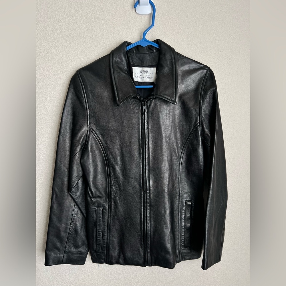 Vintage Genuine Soft Lambskin Women’s Black Leather Jacket